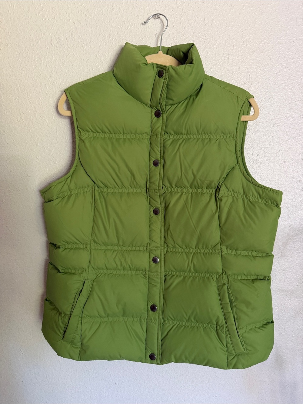 Lands End Green Puffer Vest